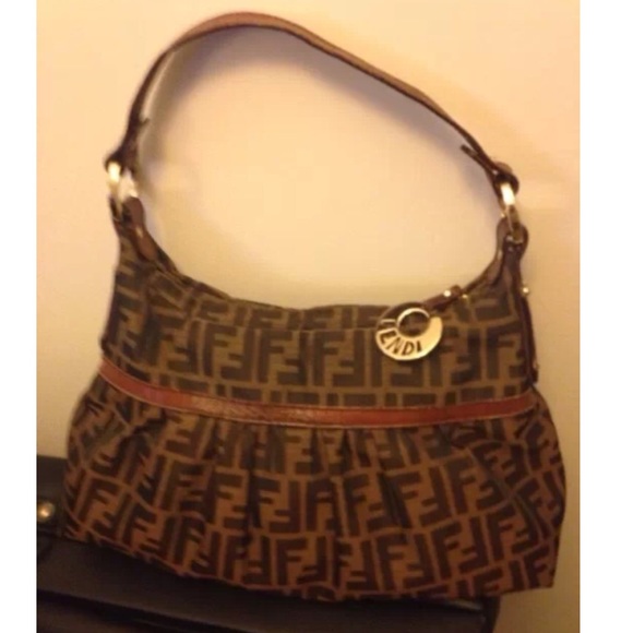 FENDI Zucca, jacquard hobo in Tobacco monogram - Picture 2 of 8